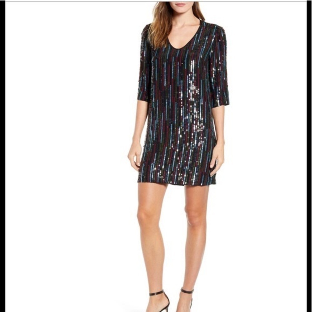 Velvet by Graham Spencer Elisa Sequin Dress Small
